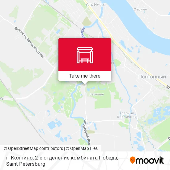 г. Колпино, 2-е отделение комбината Победа map