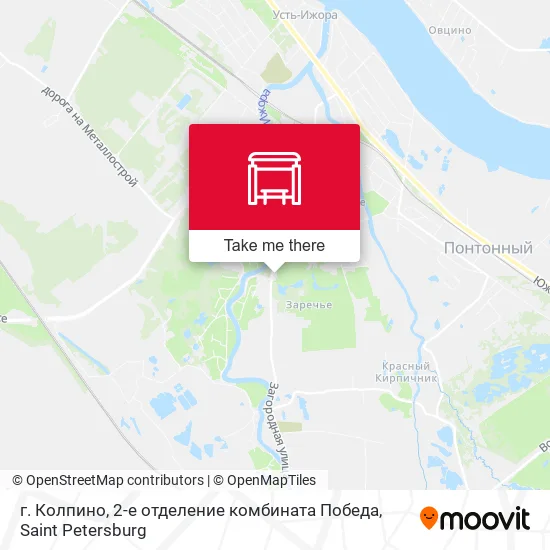 г. Колпино, 2-е отделение комбината Победа map