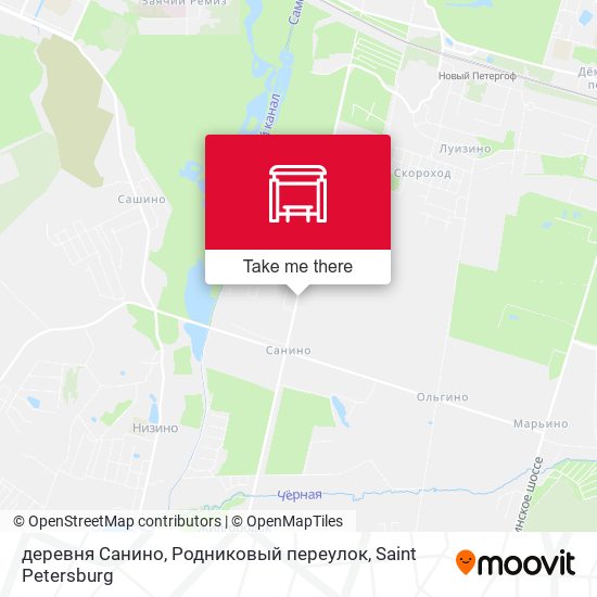 деревня Санино, Родниковый переулок map