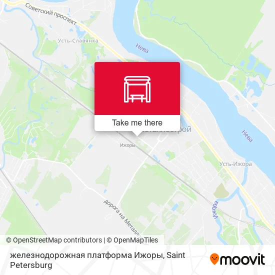 железнодорожная платформа Ижоры map