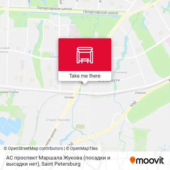 АС проспект Маршала Жукова (посадки и высадки нет) map