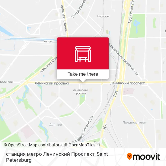 станция метро Ленинский Проспект map