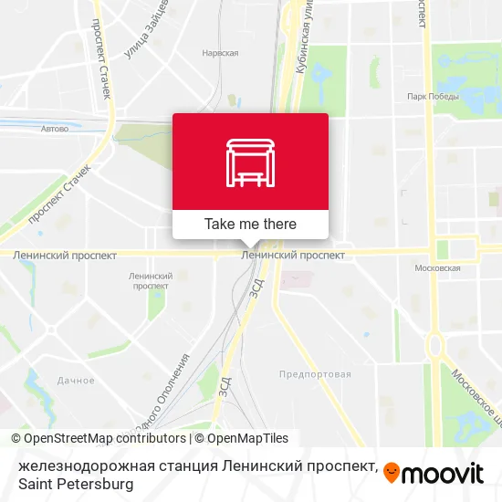 железнодорожная станция Ленинский проспект map