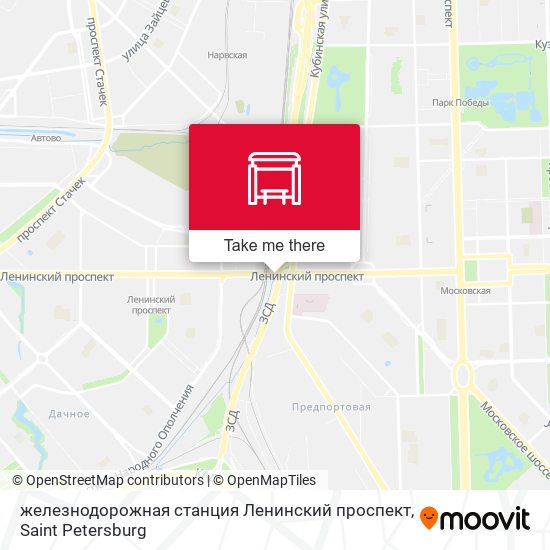 железнодорожная станция Ленинский проспект map