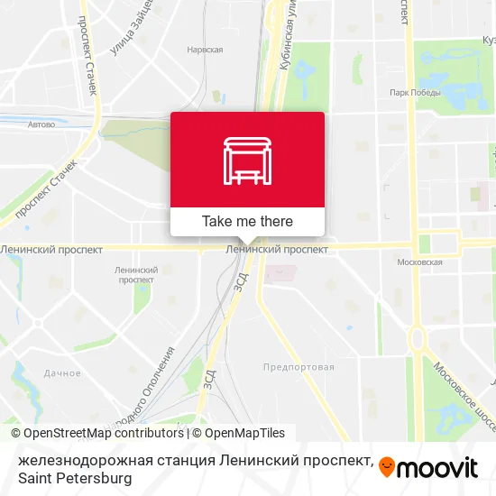 железнодорожная станция Ленинский проспект map