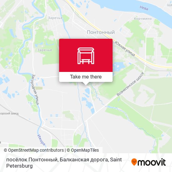 посёлок Понтонный, Балканская дорога map