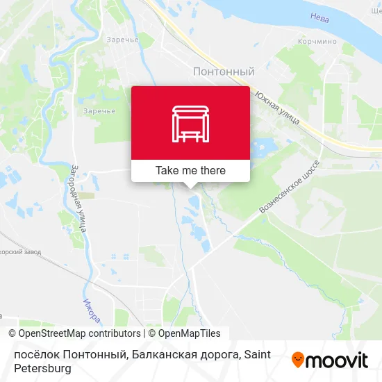 посёлок Понтонный, Балканская дорога map