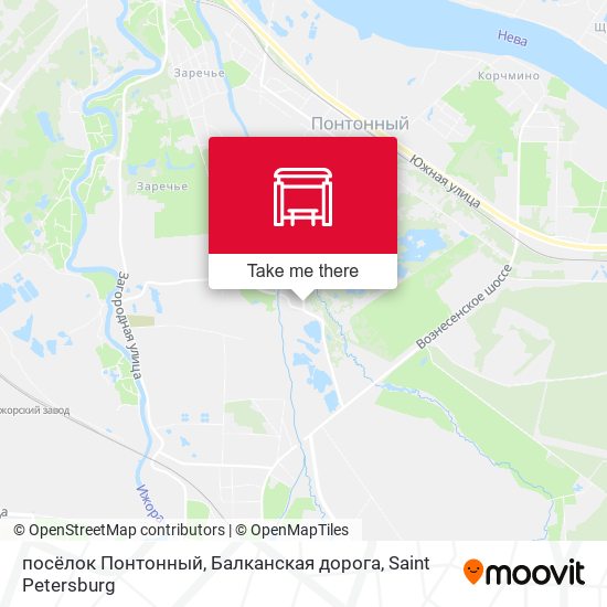 посёлок Понтонный, Балканская дорога map