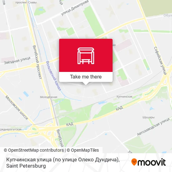 Купчинская улица (по улице Олеко Дундича) map