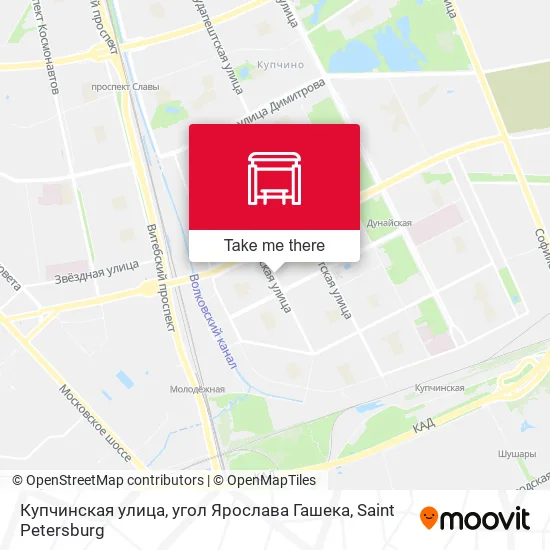 Купчинская улица, угол Ярослава Гашека map