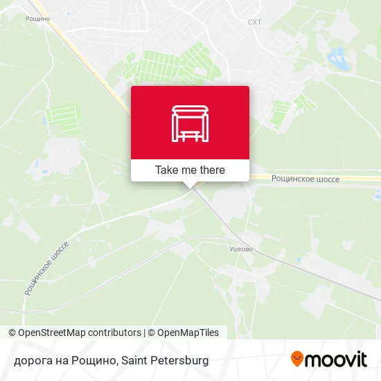 дорога на Рощино map