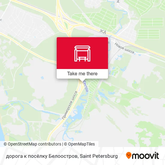 дорога к посёлку Белоостров map