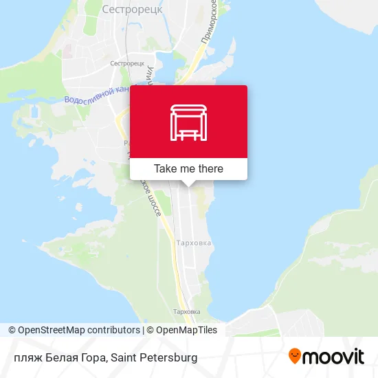 пляж Белая Гора map