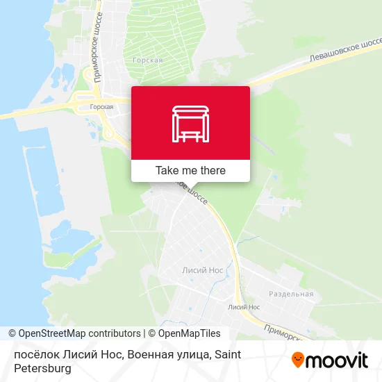 посёлок Лисий Нос, Военная улица map