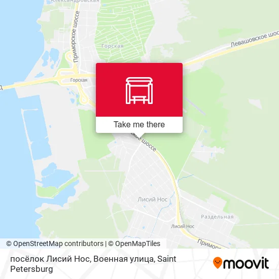 посёлок Лисий Нос, Военная улица map