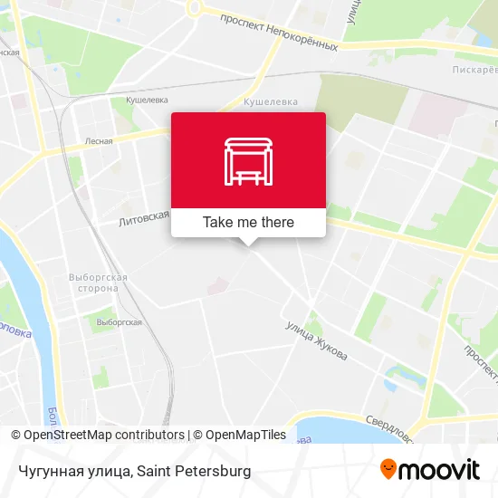 Чугунная улица map