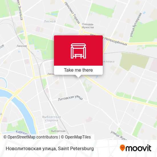 Новолитовская улица map