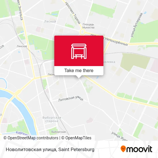 Новолитовская улица map