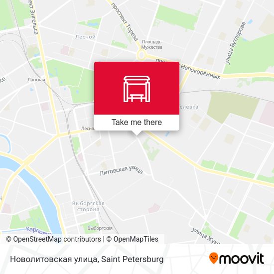 Новолитовская улица map