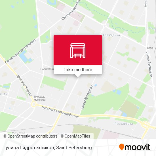 улица Гидротехников map