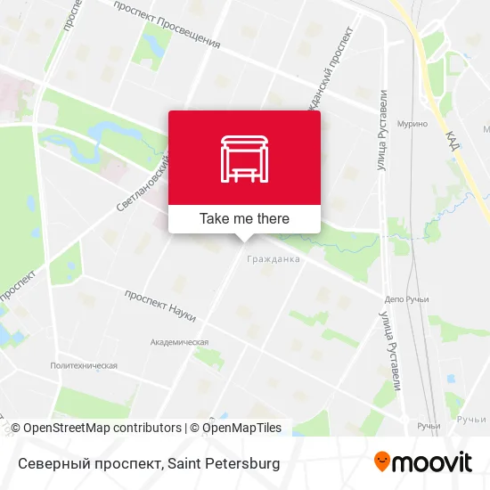 Северный проспект map