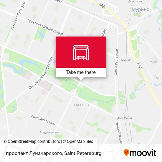 проспект Луначарского map