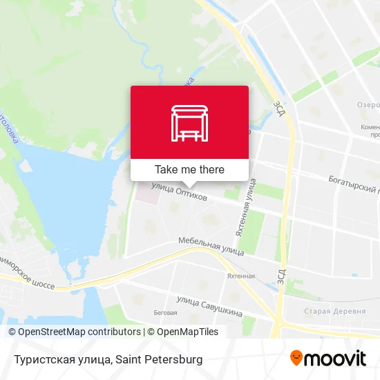 Туристская улица map