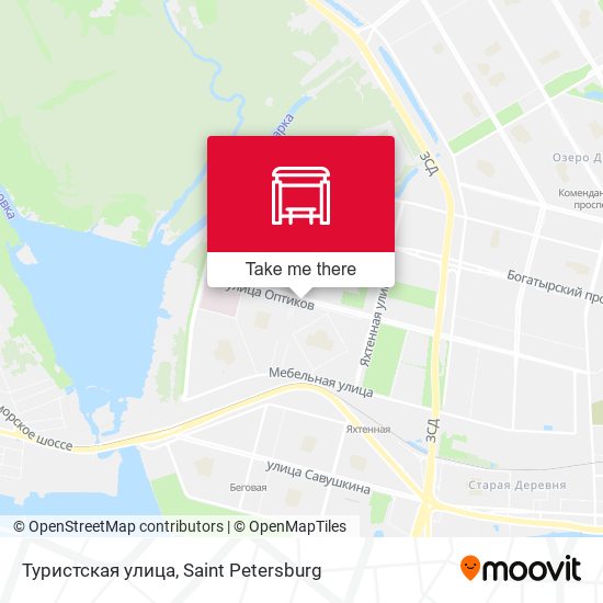 Туристская улица map
