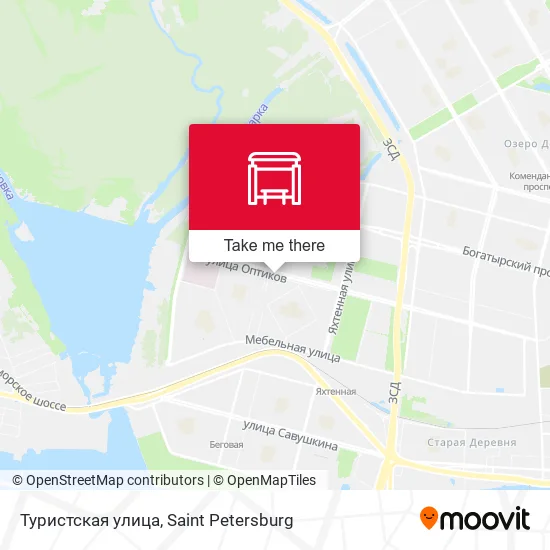 Туристская улица map