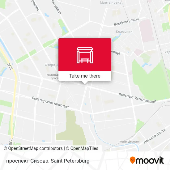 проспект Сизова map
