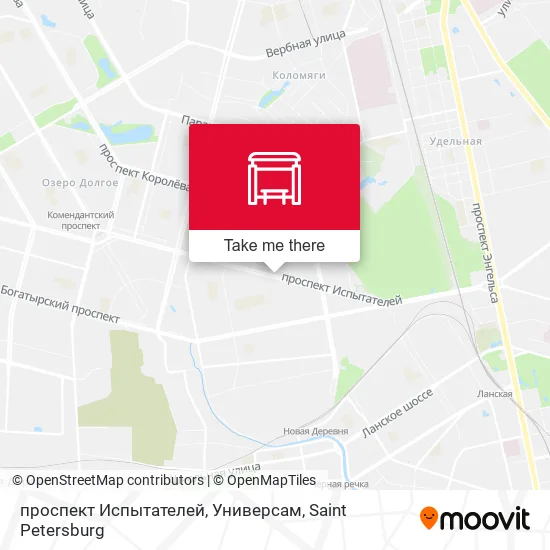 проспект Испытателей, Универсам map