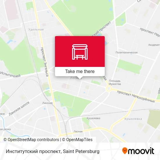 Институтский проспект map