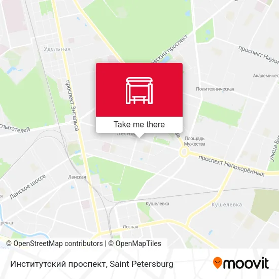 Институтский проспект map