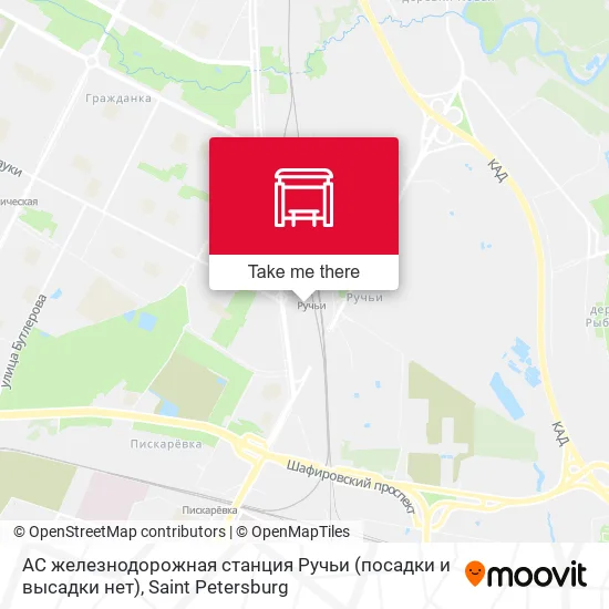 АС железнодорожная станция Ручьи (посадки и высадки нет) map