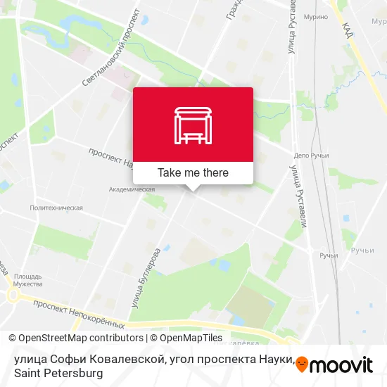улица Софьи Ковалевской, угол проспекта Науки map