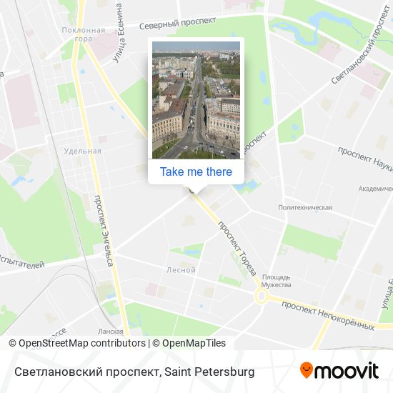 Светлановский проспект map