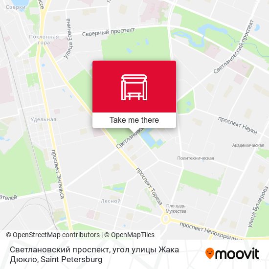 Светлановский проспект, угол улицы Жака Дюкло map