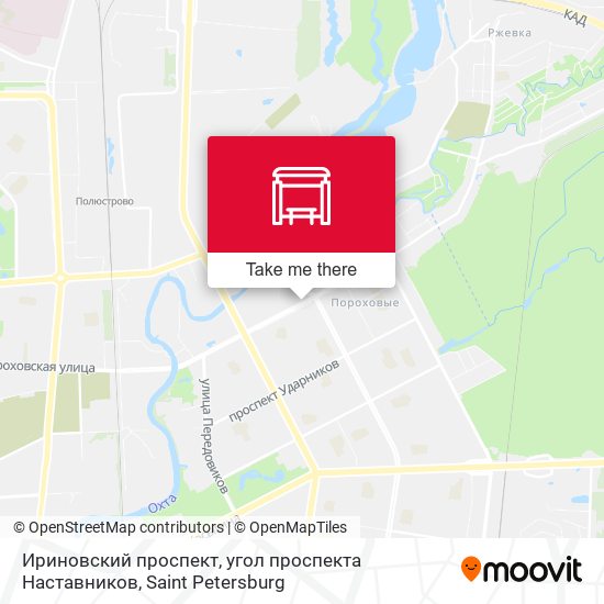 Ириновский проспект, угол проспекта Наставников map