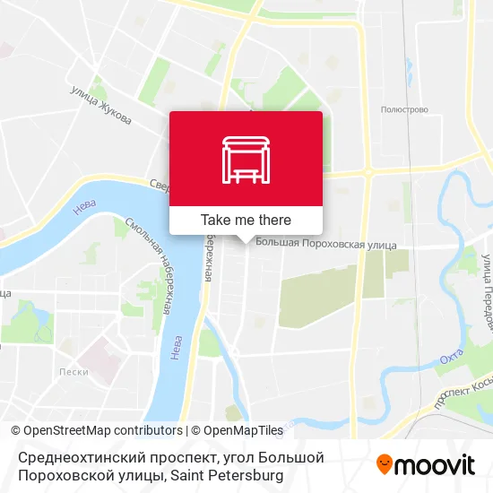 Среднеохтинский проспект, угол Большой Пороховской улицы map
