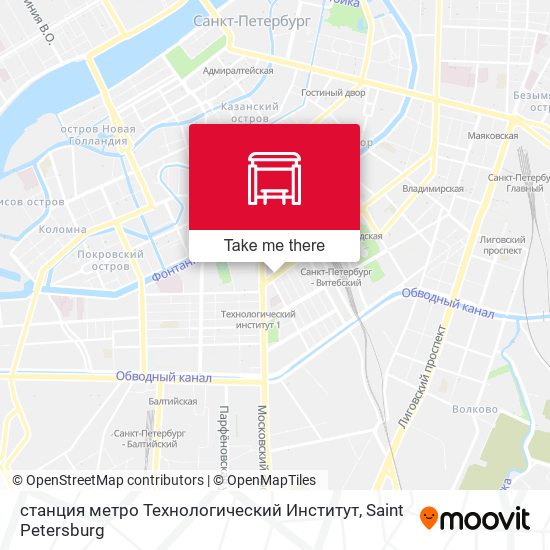 станция метро Технологический Институт map