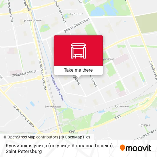 Купчинская улица (по улице Ярослава Гашека) map