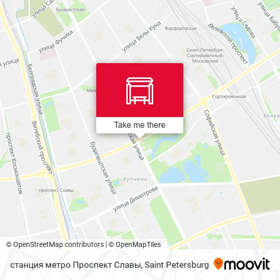 станция метро Проспект Славы map