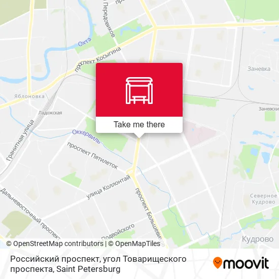 Российский проспект, угол Товарищеского проспекта map