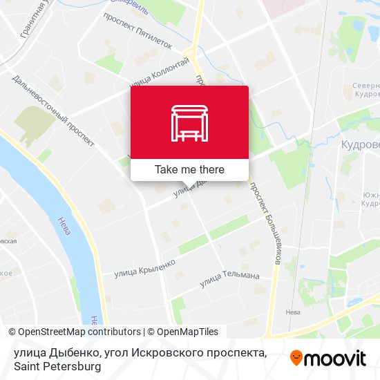 улица Дыбенко, угол Искровского проспекта map