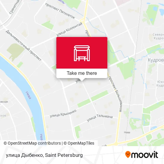 улица Дыбенко map