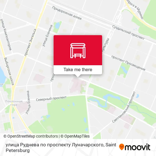 улица Руднева по проспекту Луначарского map