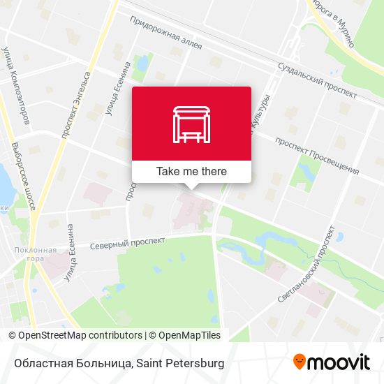 Областная Больница map