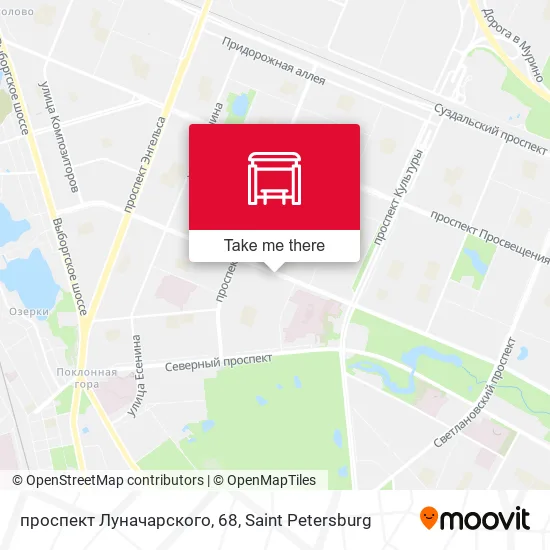 проспект Луначарского, 68 map
