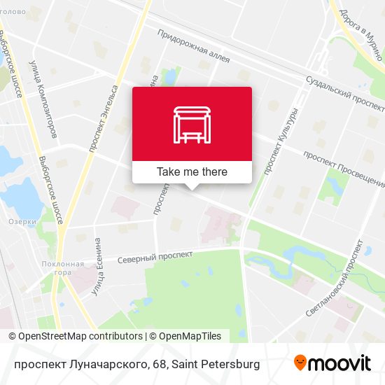 проспект Луначарского, 68 map