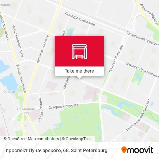 проспект Луначарского, 68 map